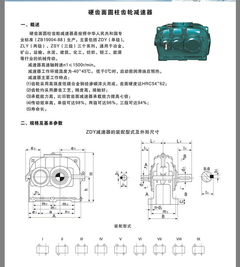 ZDY硬齒面齒輪減速機(jī)